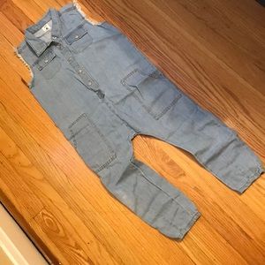 Girl’s overall, light jean, sz 6, by stem